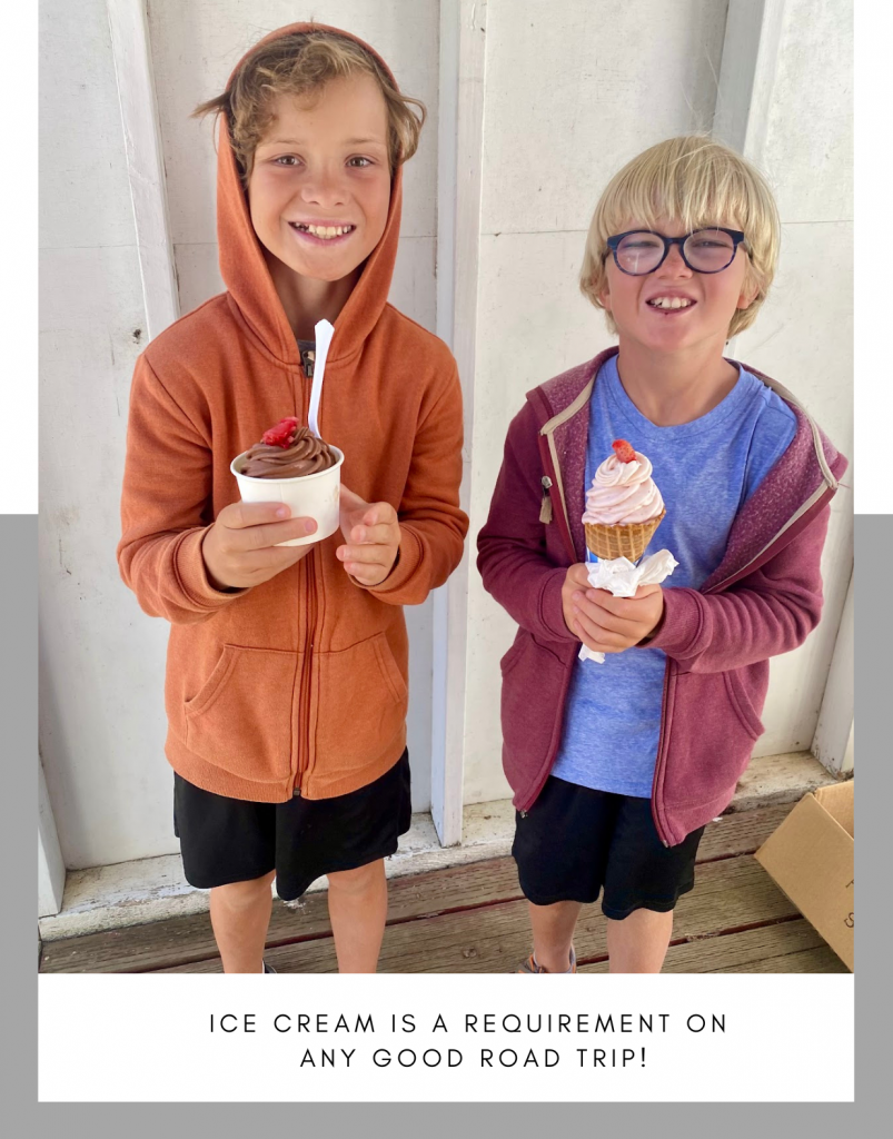 Kids enjoying ice cream from Nestucca Bay Creamery