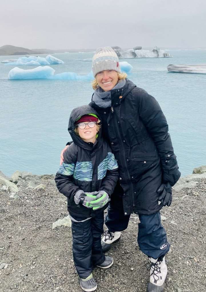 In front of the Jökulsárlón Glacier Lagoon, Iceland.