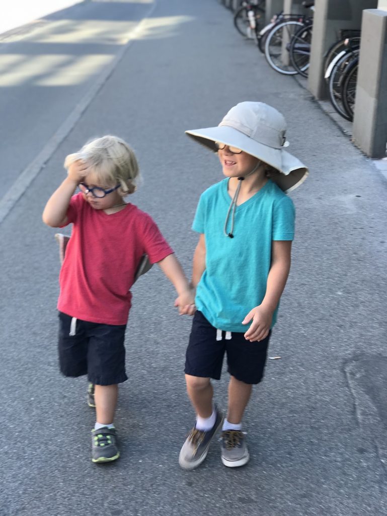 kids walking the streets of copenhagen