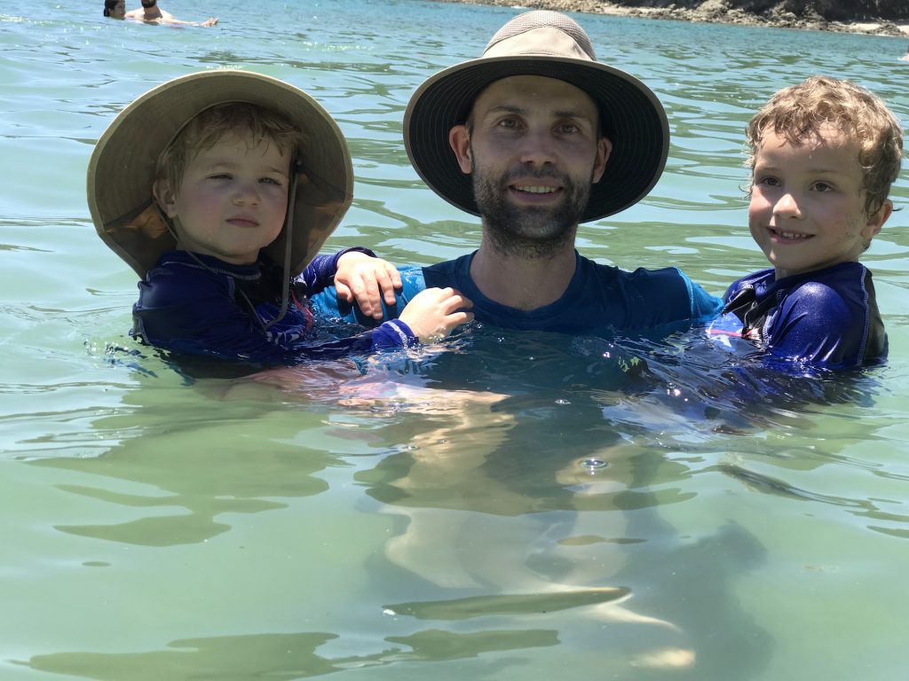 in the water at Manuel Antonio