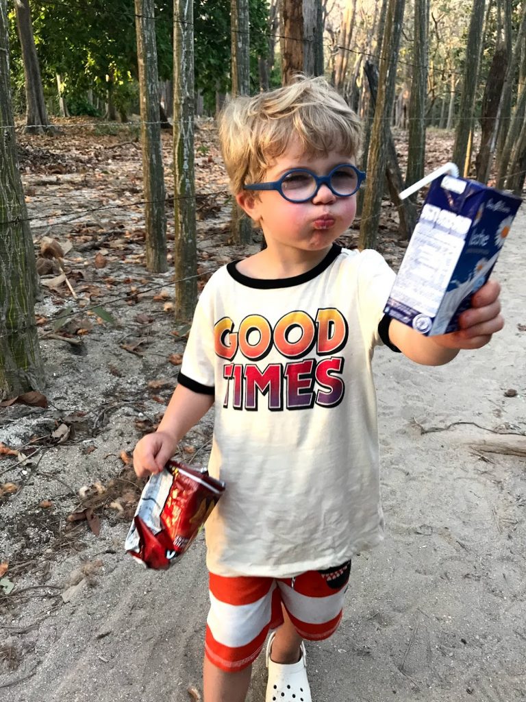 Doritos and milk in Costa Rica