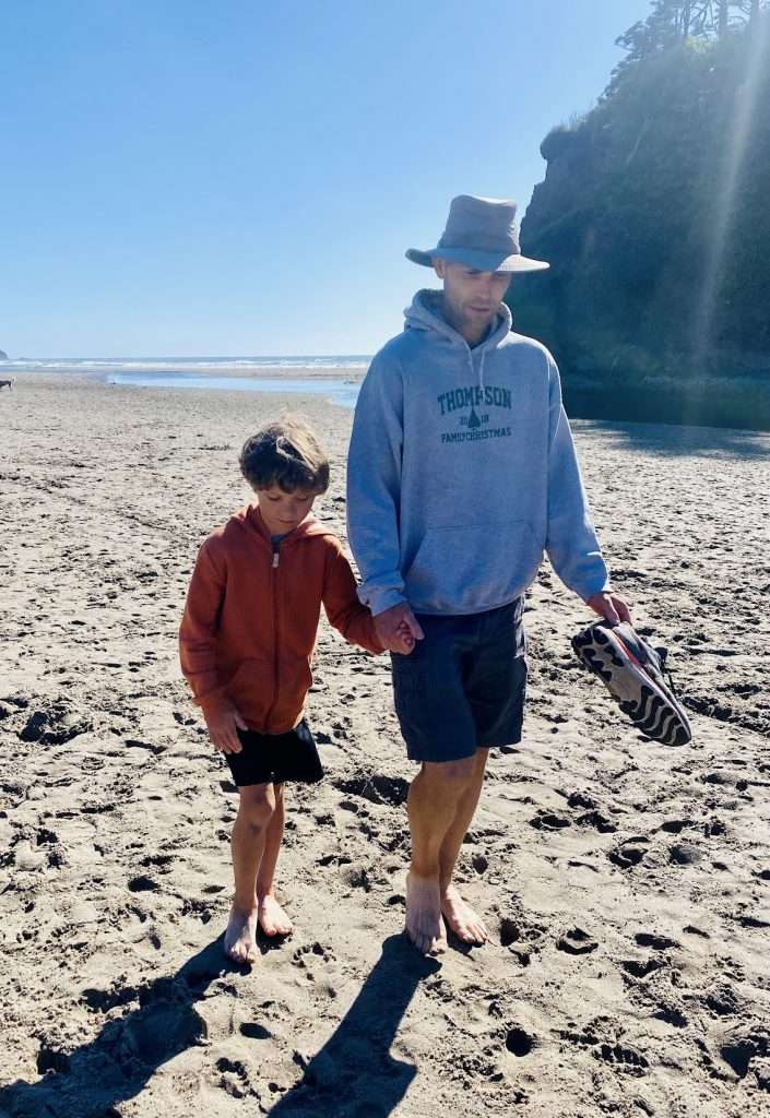 Walking on the beach at Neskowin