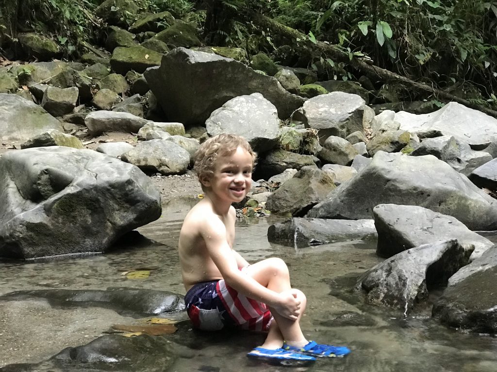 Playing in the Fortuna River