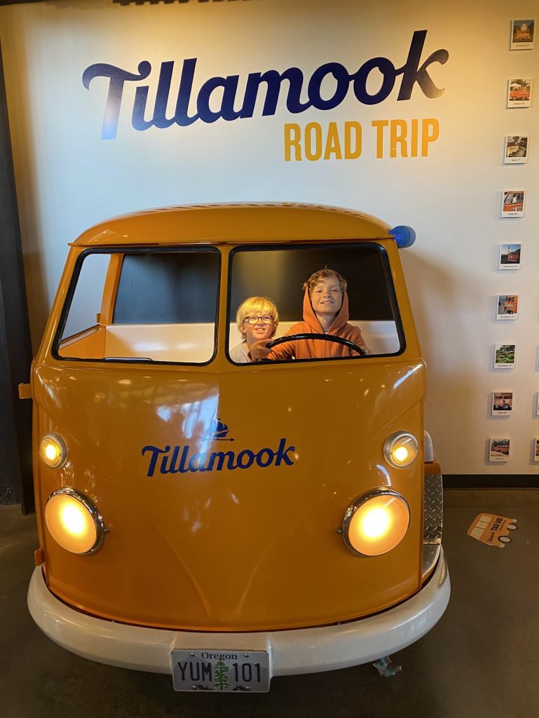 Tillamook Van driven by the kids