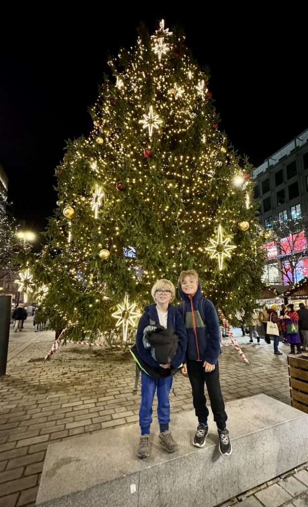 Standing in front of the Prague Old Town Christmas Market, Christmas Tree