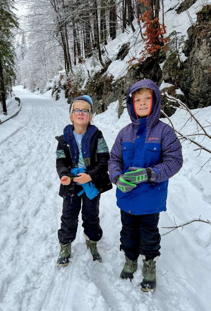 hiking the sledding hill Spitzingsee, Germany